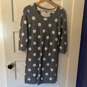 Banana Republic Factory Polka-Dot Sweater Dress — size small